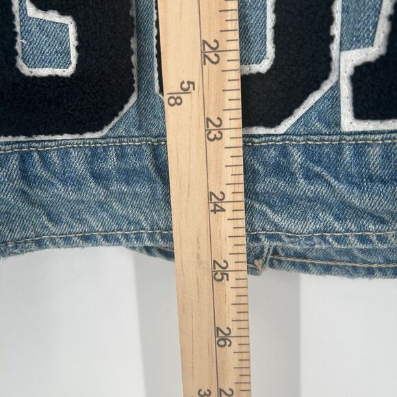 Judith March JAGUARS Denim Jacket Women's Small / Medium Custom Varsity Sequins - Picture 8 of 13